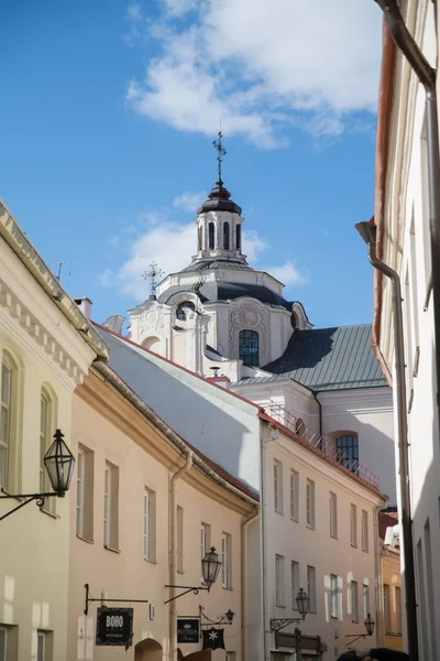 Vilnius Şehir Merkezi Eski Şehir Yaz Reklamcılığı — Stok fotoğraf